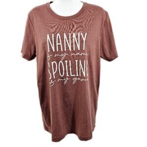 Bella Canvas "Nanny is My Name, Spoiling is My Game"  T-shirt Medium